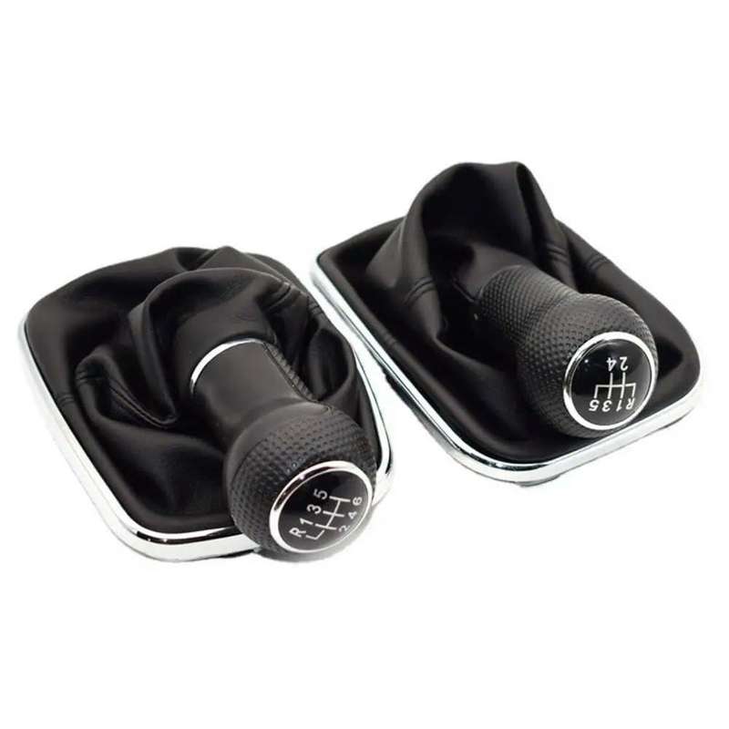 For Volkswagen Golf MK4 Gear Lever Hand Ball, Caliber: 12mm(Electroplating Black Line 5 Speed)