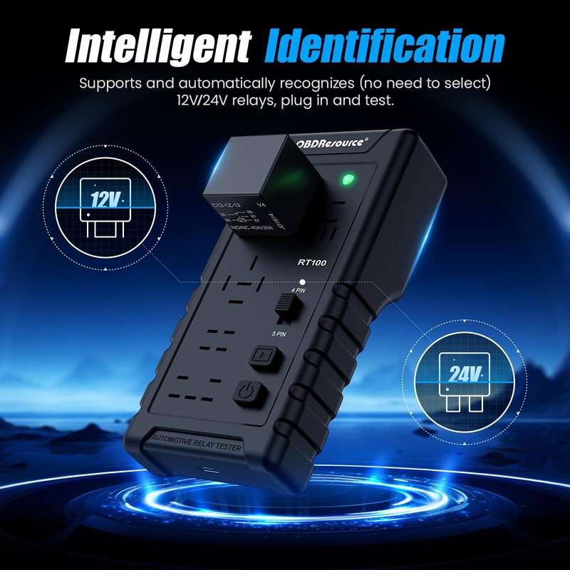 OBDResource 12V Automotive Relay Tester, Model: RT100