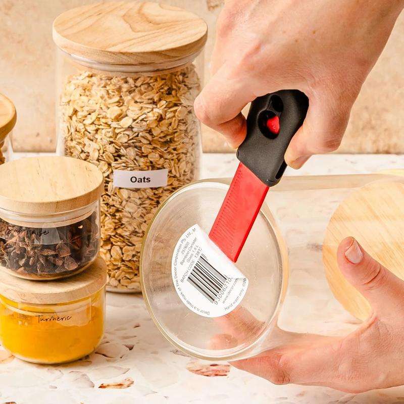 2 In 1 Cleaning Scraper Sticker Tool Household Cleaning Scrubber(Red)