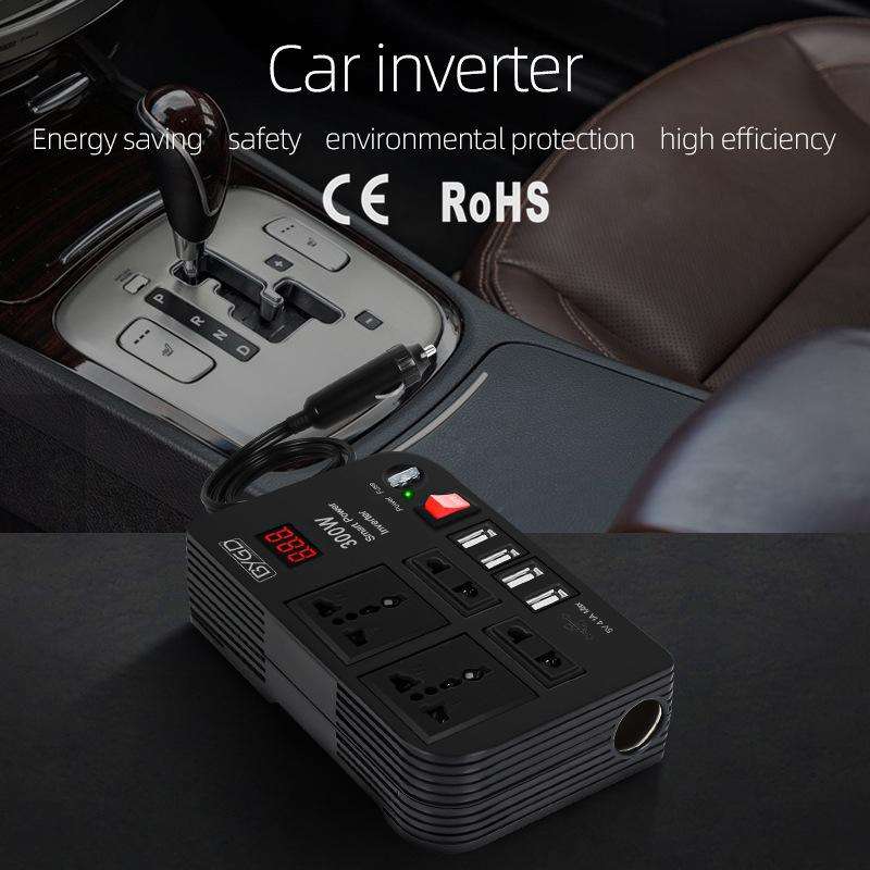 E8982 300W Car Inverter DC 12V To AC 220V Car Laptop USB Charging Universal Converter Power Adapter