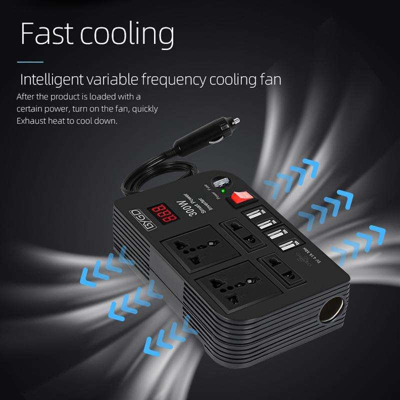 E8982 300W Car Inverter DC 12V To AC 220V Car Laptop USB Charging Universal Converter Power Adapter