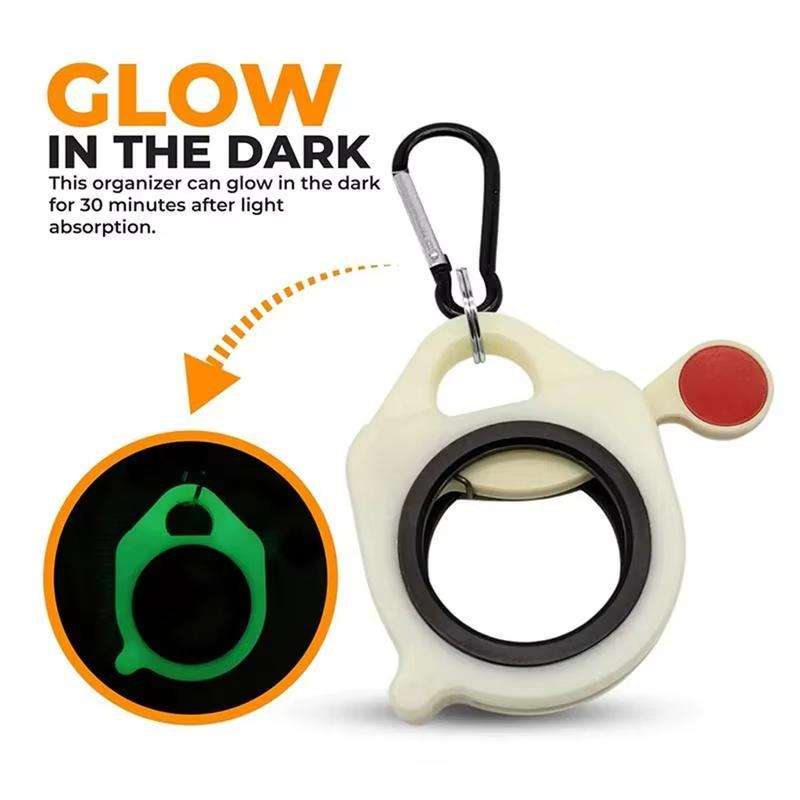 Night Light Tie Organizer Portable Hardware Tool Storage Device, Specification: White Organizer+10 B