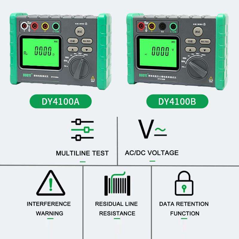 DUOYI Digital Ground Resistance Meter Tester, Model: DY4100B