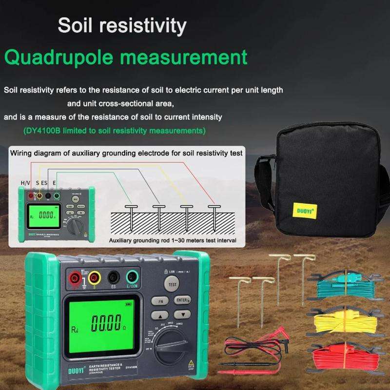 DUOYI Digital Ground Resistance Meter Tester, Model: DY4100B