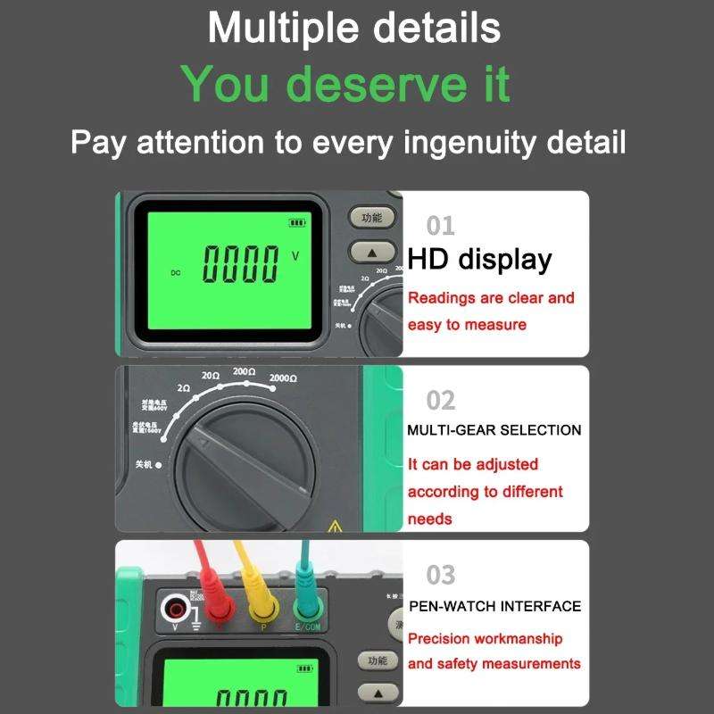 DUOYI Digital Ground Resistance Meter Tester, Model: DY4100B