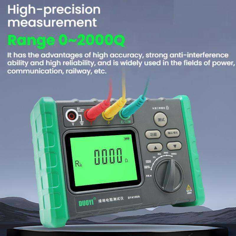 DUOYI Digital Ground Resistance Meter Tester, Model: DY4100B