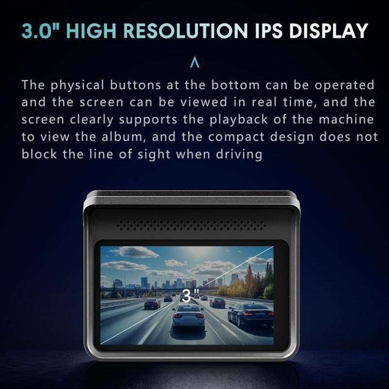 Anytek T2 PRO 3.0 Inch 2K HD Night Vision Recorder Hidden Car Camera Front And Rear Dual Recording(W