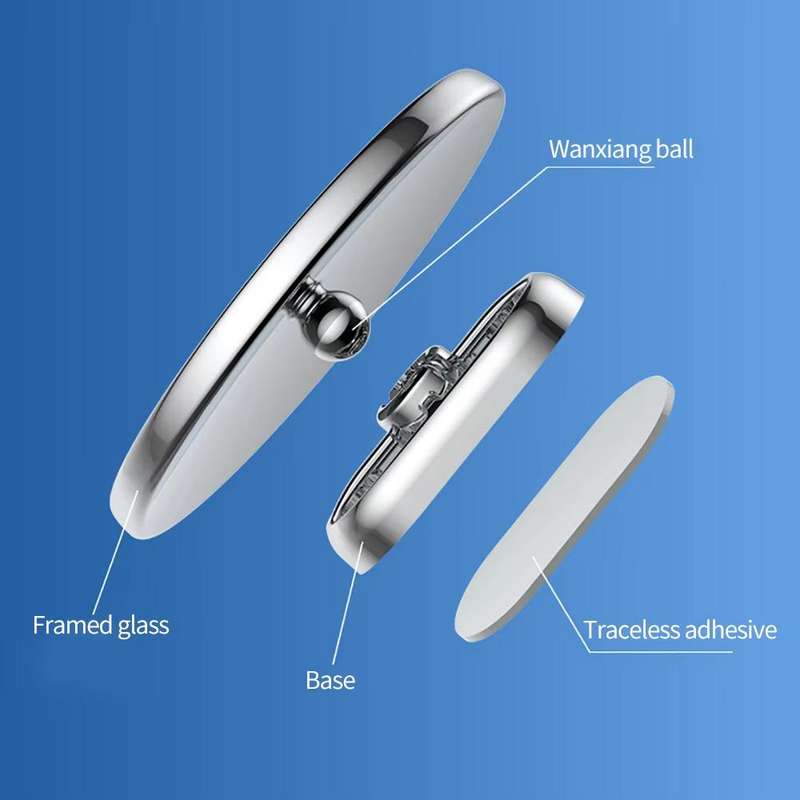 Car Reversing Blind Spot Auxiliary Ultra-clear Reflective Rearview Mirror, Color: Silver