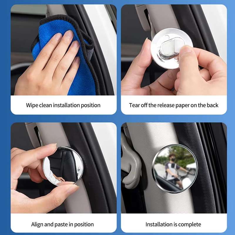 Car Reversing Blind Spot Auxiliary Ultra-clear Reflective Rearview Mirror, Color: Silver