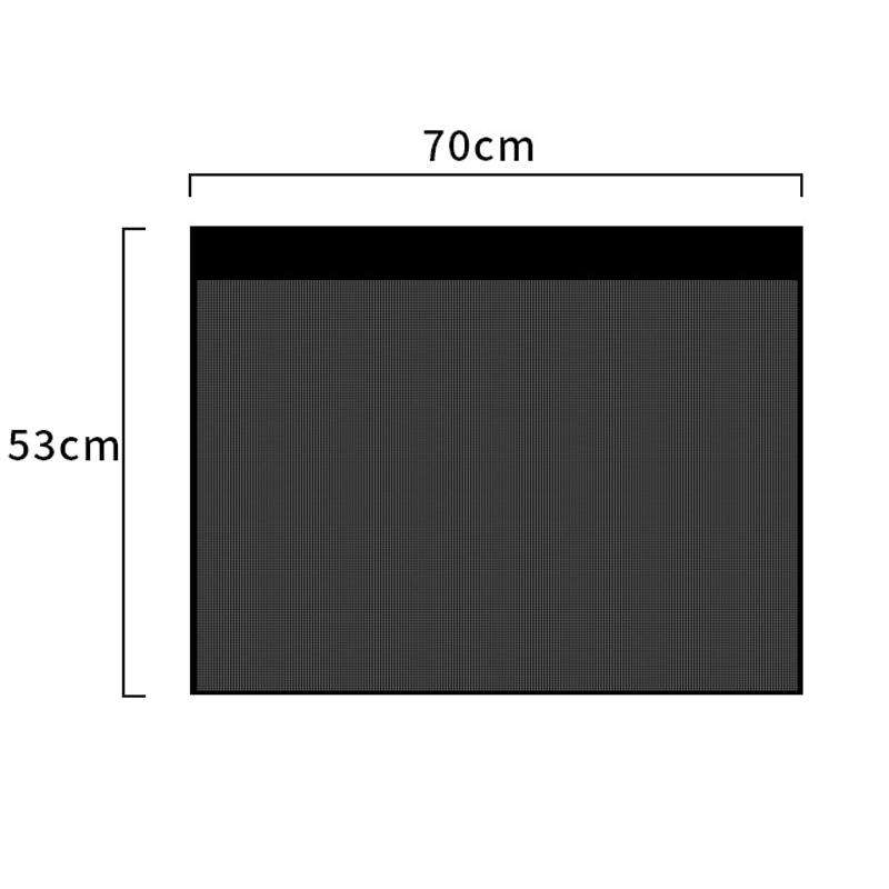 1pair Suction Cup Car Side Window Sunshade Mesh Summer Sunshade Curtains(Black)