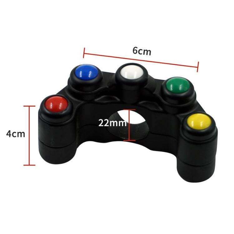 Motorcycle Headlight Auxiliary Light Horn Switches Aluminum Alloy Five-position Faucet Switches with