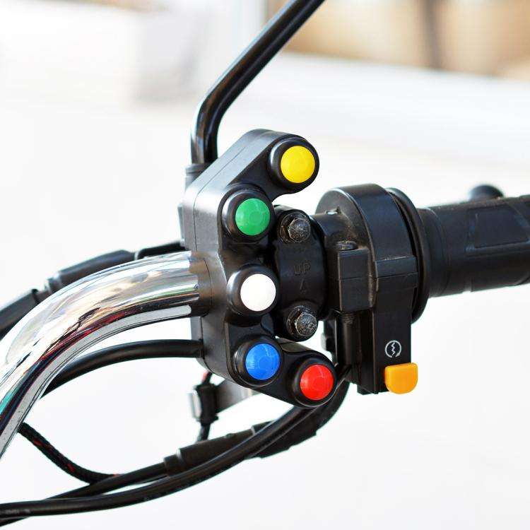 Motorcycle Headlight Auxiliary Light Horn Switches Aluminum Alloy Five-position Faucet Switches with