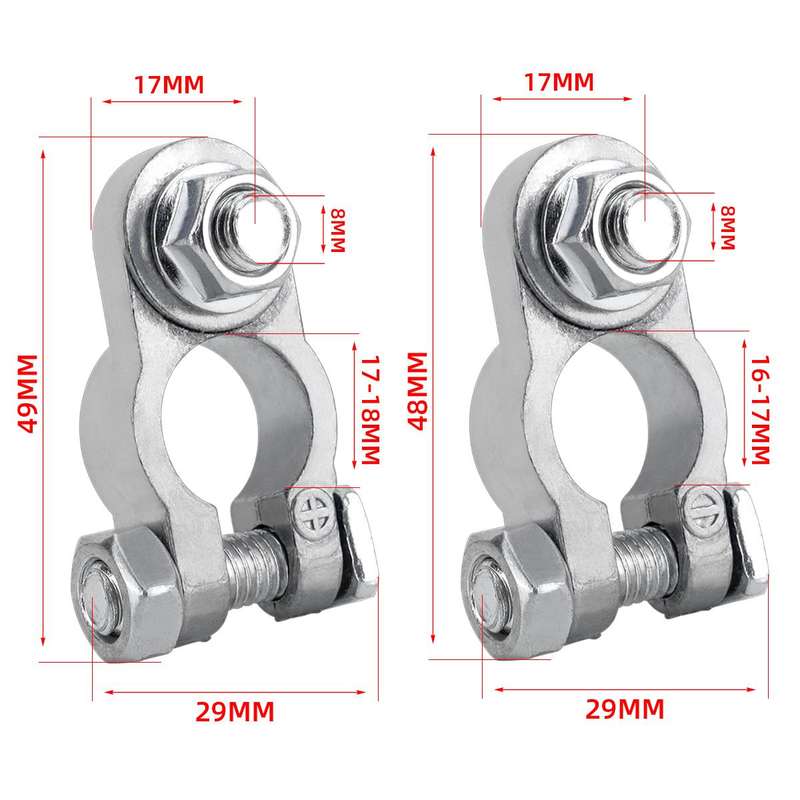 M8 RV Yacht Battery Zinc Alloy Battery Terminal Wiring Clip, Specification: 2x5/16 inch
