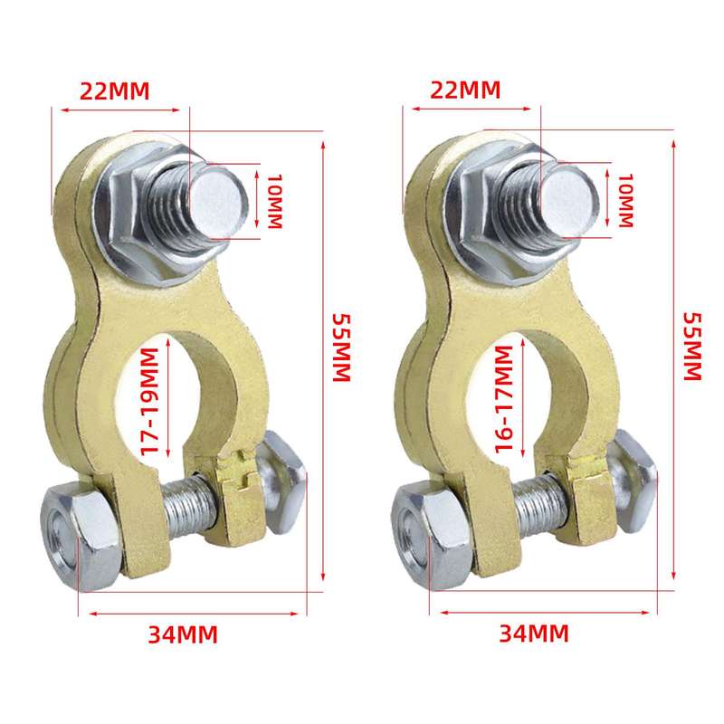 M10 RV Yacht Battery Zinc Alloy Battery Terminal Wiring Clip, Specifications: Set 1