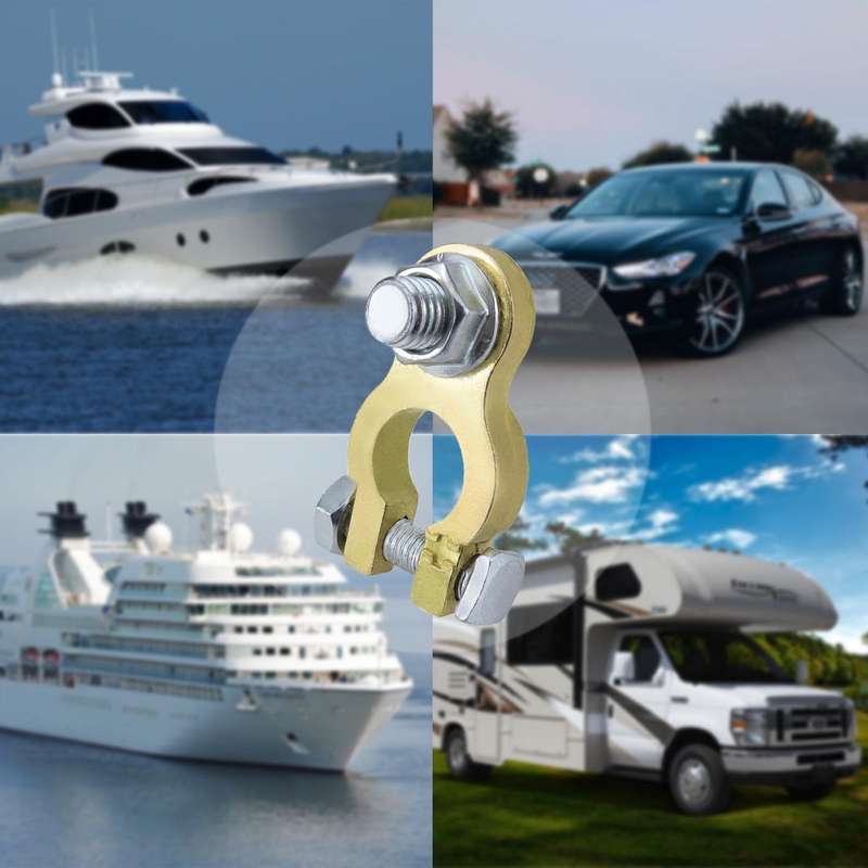 M10 RV Yacht Battery Zinc Alloy Battery Terminal Wiring Clip, Specifications: Set 1