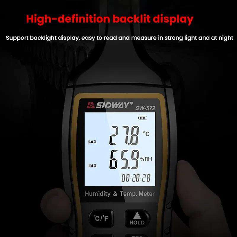 SNDWAY SW-572 Handheld Digital Temperature Humidity Meter High Sensitivity Temperature Humidity Mete