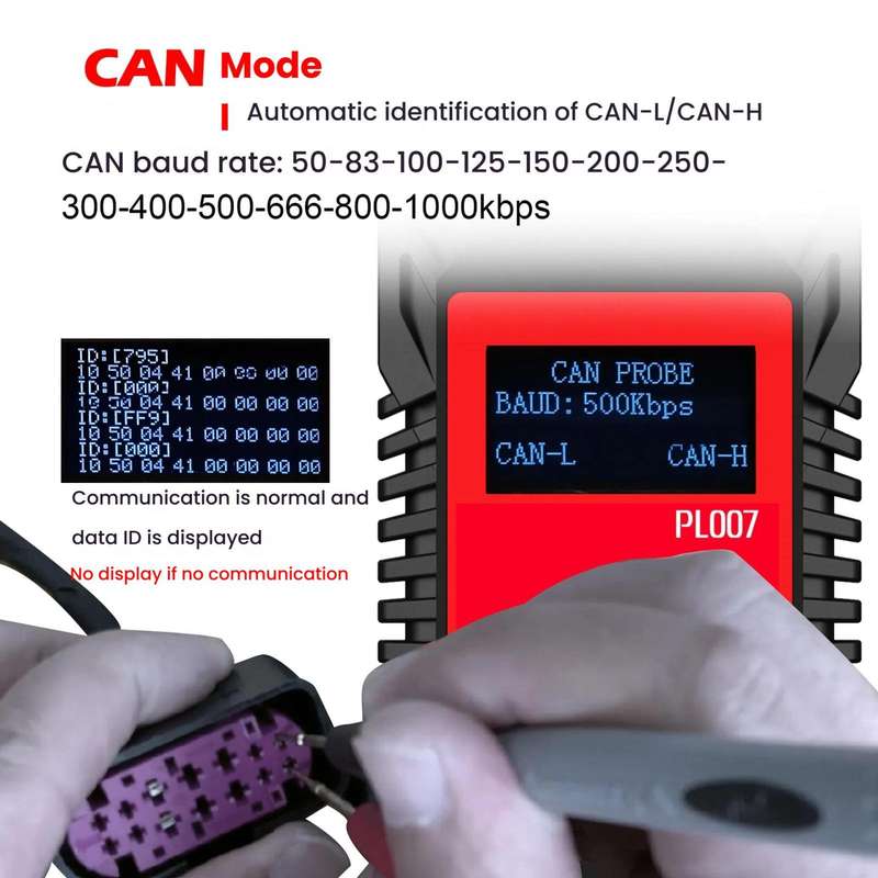 WOYO Handheld CAN/LIN/PWM Digital Communication Circuit Tester(PL007)
