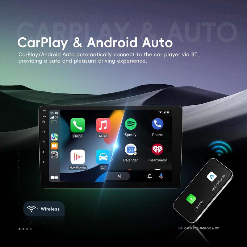 9 Inch Android 4+64G Dual-Butt Large Screen Car Carplay Built-In DAB Car Central Control Integrated