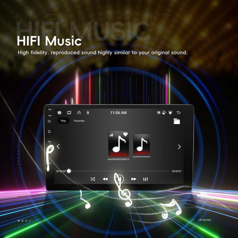 9 Inch Android 4+64G Dual-Butt Large Screen Car Carplay Built-In DAB Car Central Control Integrated