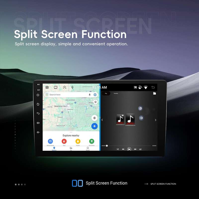 9 Inch Android 4+64G Dual-Butt Large Screen Car Carplay Built-In DAB Car Central Control Integrated