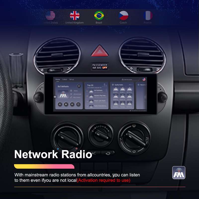 For Volkswagen Beetle 2002-2010 6.86 inch 2+64G Horizontal Screen Android Car Player, Spec: Standard