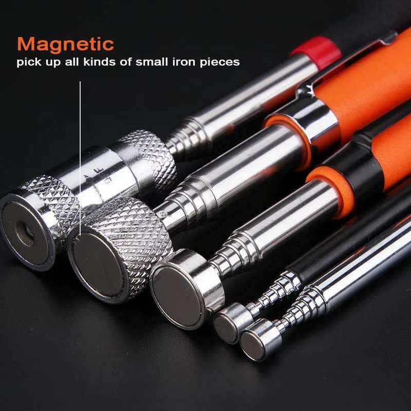 Telescopic Magnetic Picker Magnetic Rod Auto Repair Tool Metal Picker, Spec: Two-color Knurling 16LB