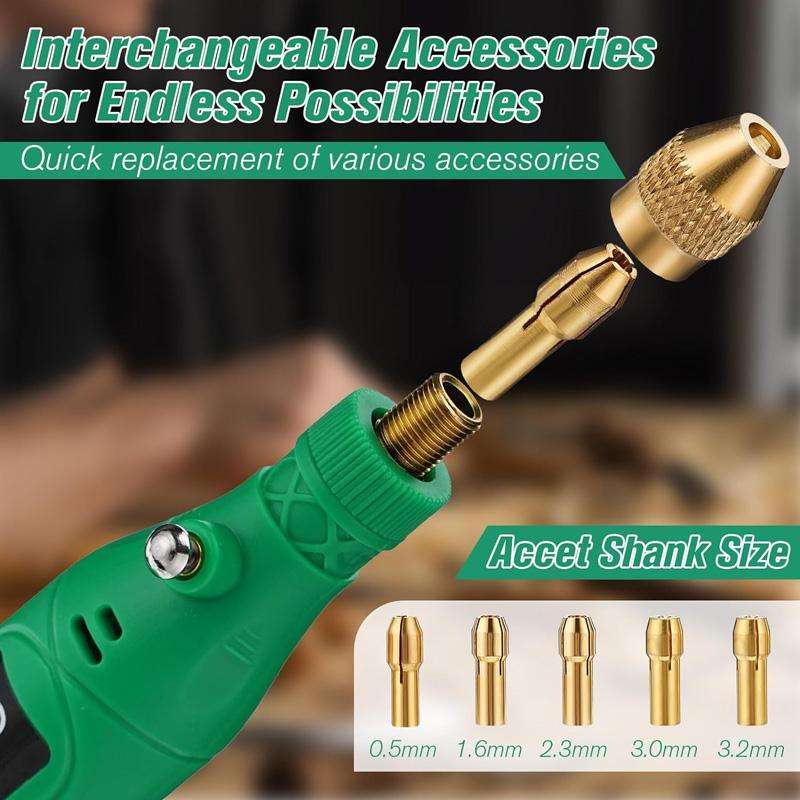 26pcs /Set 5-speed Mini Electric Grinder Micro Drill Metal Glass Ceramic Grinding Carving Cutting An