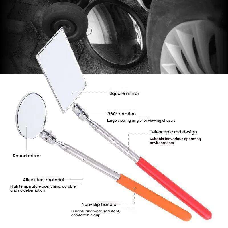 Stainless Steel Universal Rotating Telescopic Folding Viewfinder, Spec: Dual-color Round 30mm