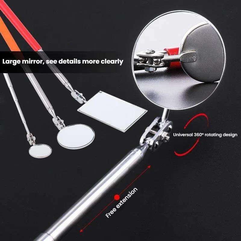 Stainless Steel Universal Rotating Telescopic Folding Viewfinder, Spec: Dual-color Round 30mm