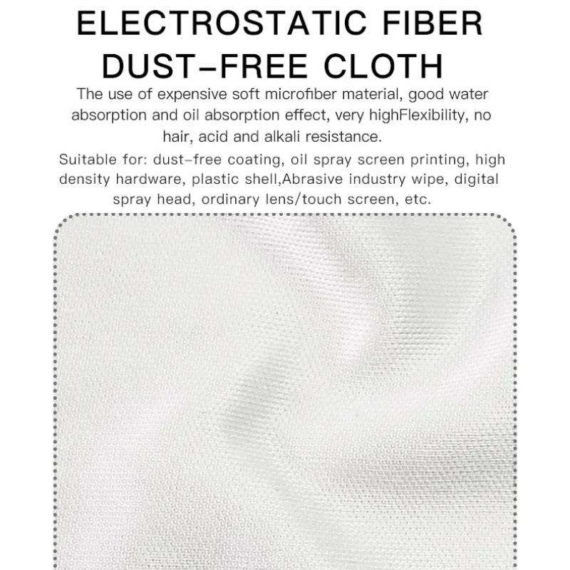 MaAnt 100pcs /Pack Electrostatic Fiber Dustless Cloth Cell Phone Film Repair Anti-Static Dustless Cl