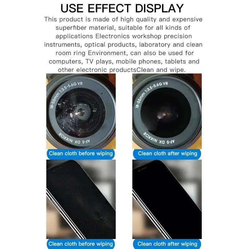 MaAnt 100pcs /Pack Electrostatic Fiber Dustless Cloth Cell Phone Film Repair Anti-Static Dustless Cl