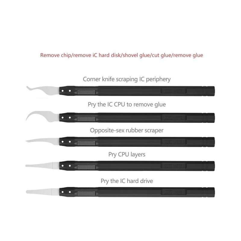 MaAnt M075 5pcs /Set Cell Phone Repair Rework Blade Pry Knife Motherboard Scraping Cutting Degumming