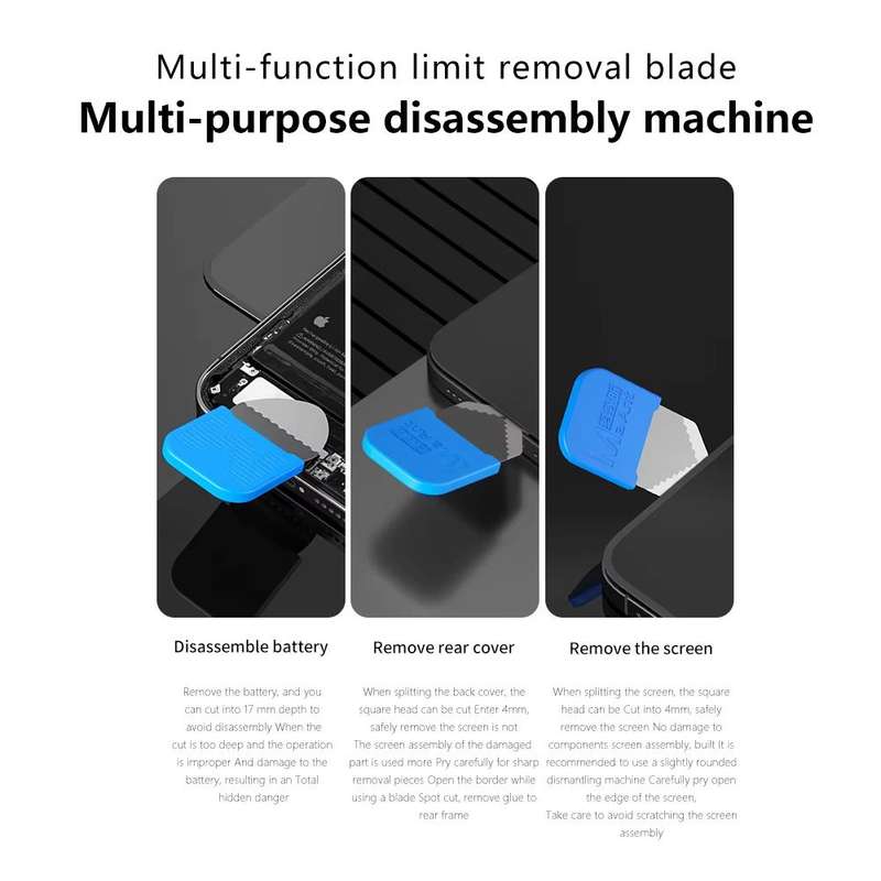 MaAnt M074 5pcs/ Set Cell Phone Repair Removal Tool Set Curved Removal Blade