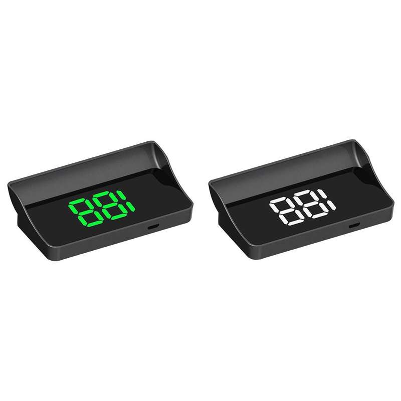 W1 Car HUD Head-up Display GPS Speedometer Speed Display, Spec: MPH(Green)