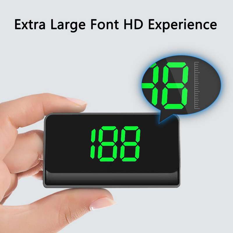 W1 Car HUD Head-up Display GPS Speedometer Speed Display, Spec: MPH(Green)