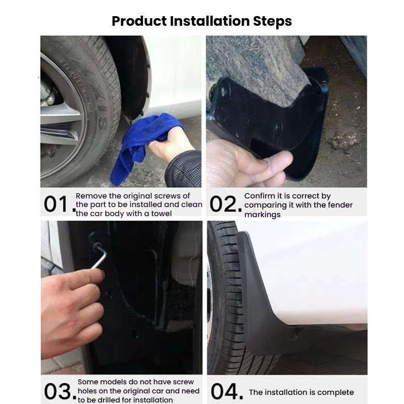 For 2021-2024 SUBARU Outback Car Tire Soft Fender(Black)