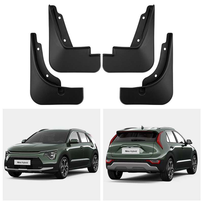 For 2023-2024 Kia Niro HEV Car Tire Soft Rubber Mudguard(Black)