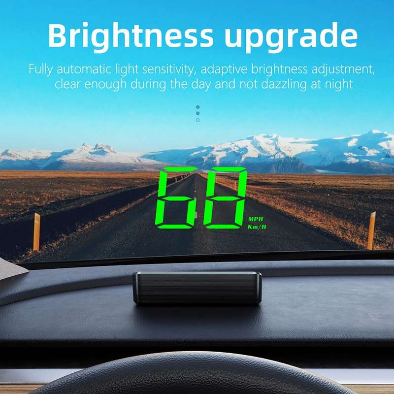 M2 Universal Cars HUD Head-up Display GPS HD Speedometer, Spec: MPH(Green)