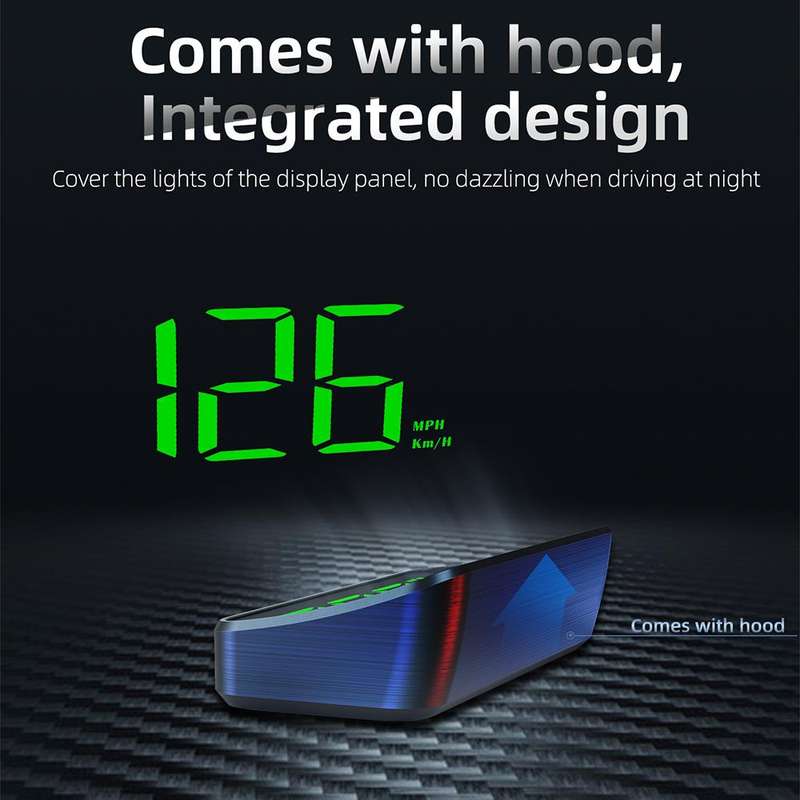 M2 Universal Cars HUD Head-up Display GPS HD Speedometer, Spec: MPH(Green)