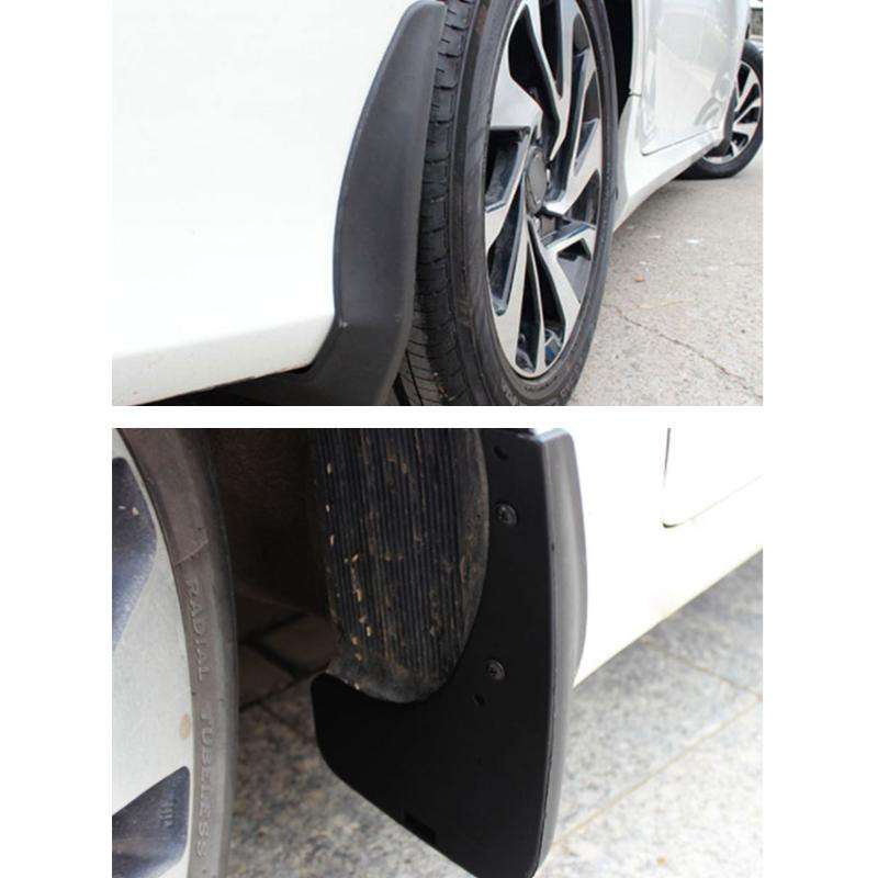 For 2006-2012 Toyota RAV4 2.0L Car Tire Soft Rubber Mudguard(Black)