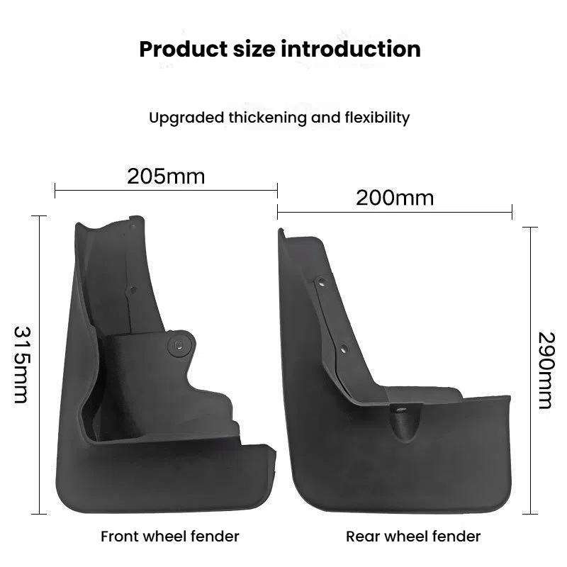 For Mitsubishi ASX Car Tire Soft Rubber Mudguard(Black)