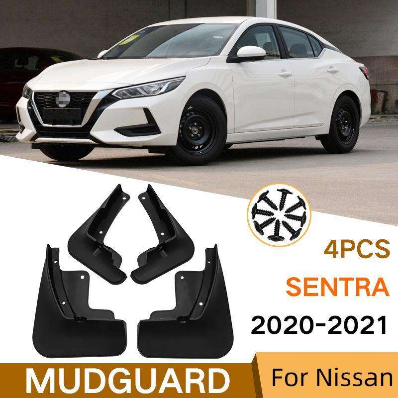 For 2020-2021 Nissan Sentra Car Tire Soft Rubber Mudguard(Black)