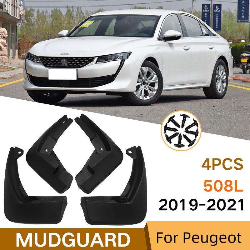 Car Tire Soft Rubber Mudguard For Peugeot 2019-2021 508L