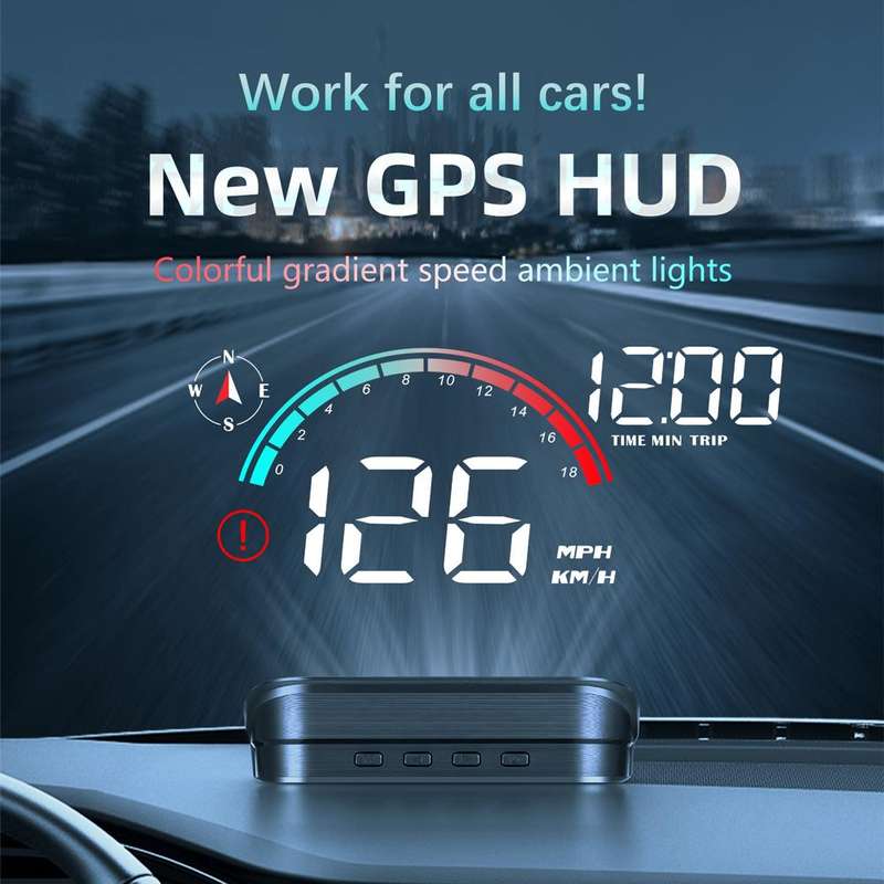 M22 Car Electronic Dog HUD Head-up Display Car OBD Universal Speedometer(GPS Version)