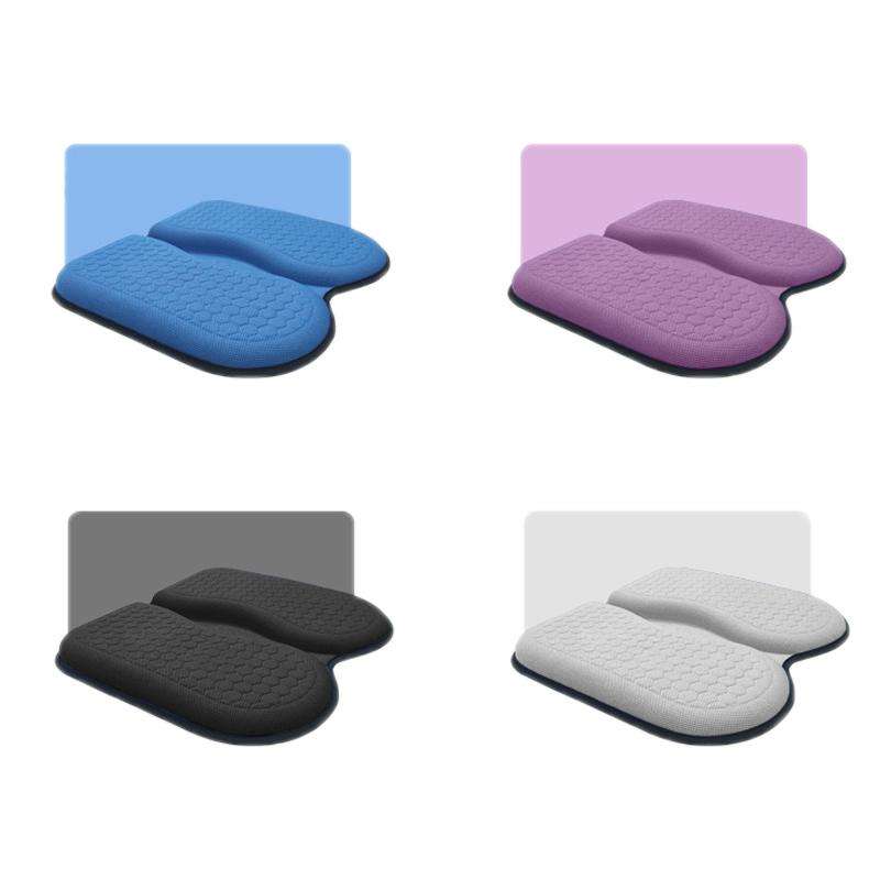 45x42x3.5cm Car Honeycomb Gel Seat Cushion Breathable Ice Silk Cushion(Blue)