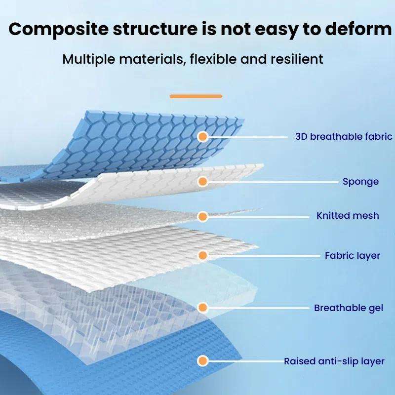 45x42x3.5cm Car Honeycomb Gel Seat Cushion Breathable Ice Silk Cushion(Blue)