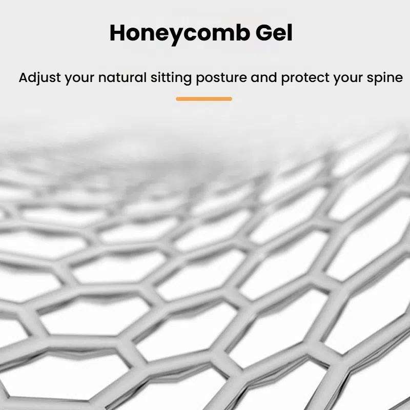 45x42x3.5cm Car Honeycomb Gel Seat Cushion Breathable Ice Silk Cushion(Blue)