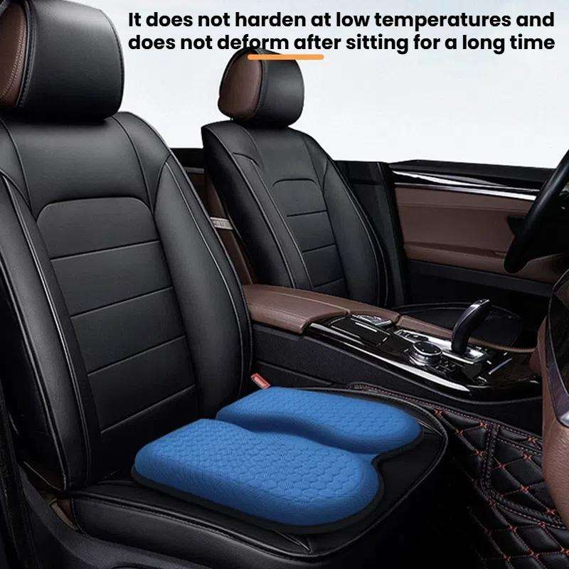 45x42x3.5cm Car Honeycomb Gel Seat Cushion Breathable Ice Silk Cushion(Blue)