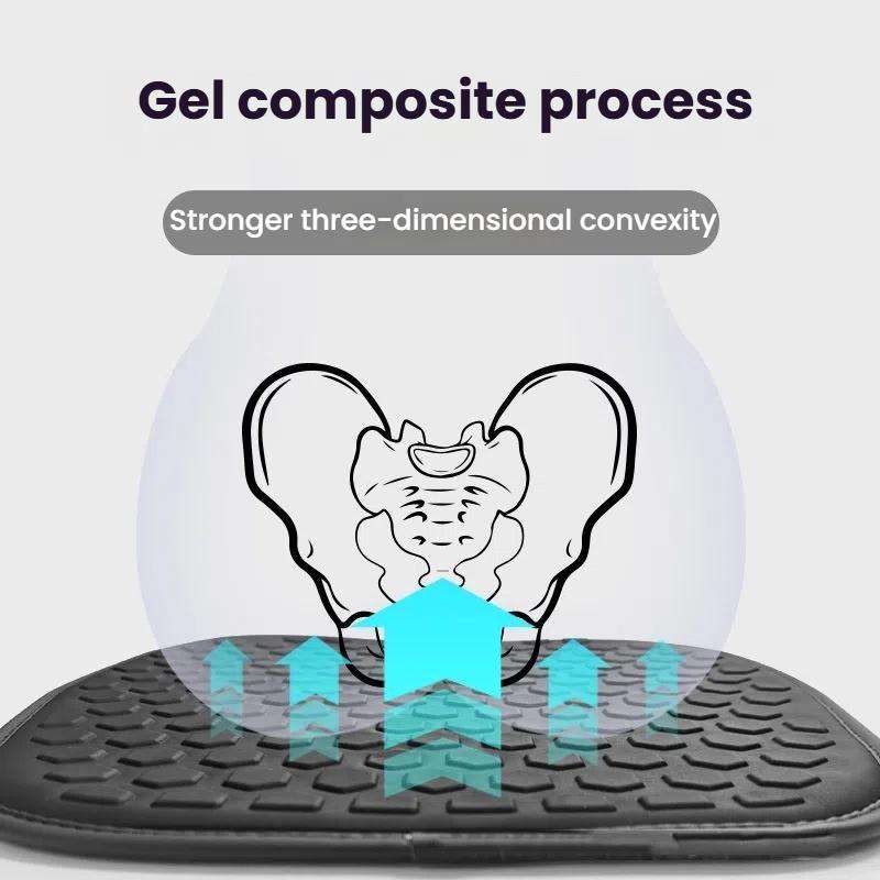 37.5x38x1cm Car Office Gel Cooling Breathable Chair Cushions(Black)