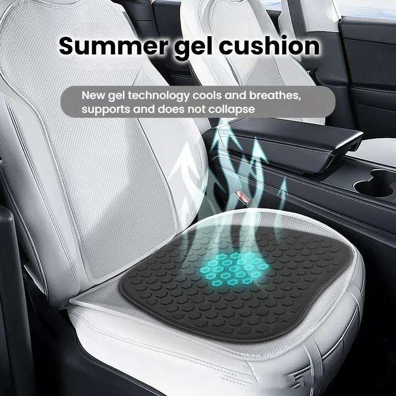 37.5x38x1cm Car Office Gel Cooling Breathable Chair Cushions(Black)